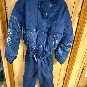 Vtg Mc Ross One Piece Ski Snowboard Suit 90s Retro Abstract Womens Size 44 EUC